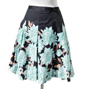 Speechless Women's Midi Skirt 100% Cotton Floral Print & Black Size 5